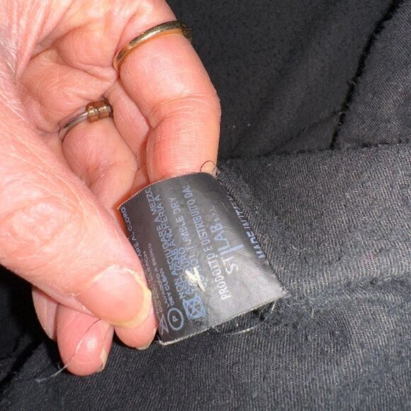 Designer made in Italy leather trimmed long coat size S - Picture 9 of 13